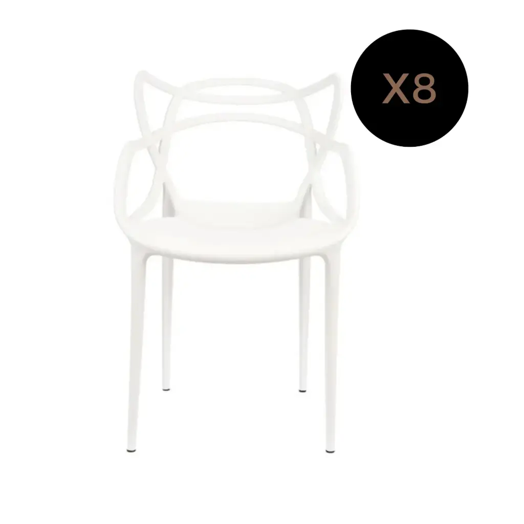 Silla Allegra blanca x 8 unidades