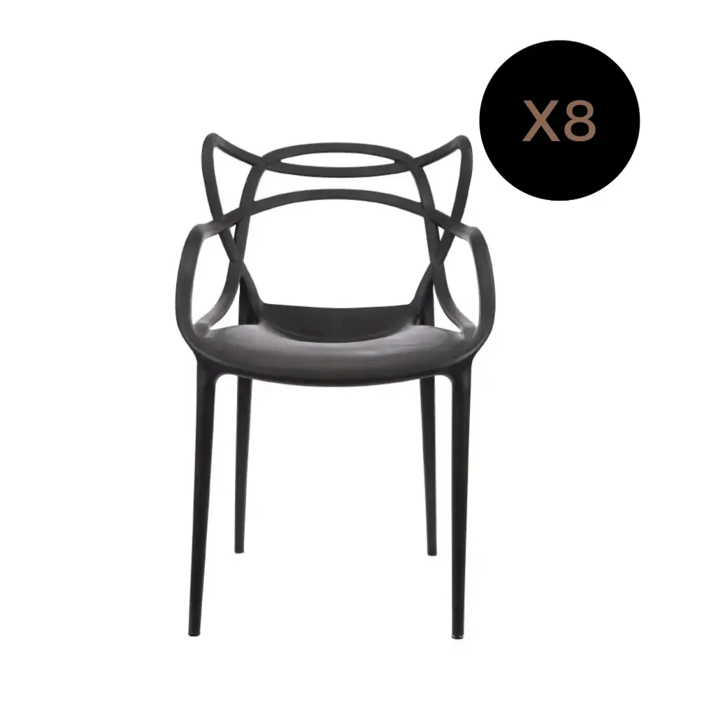 Silla Allegra negra x 8 unidades