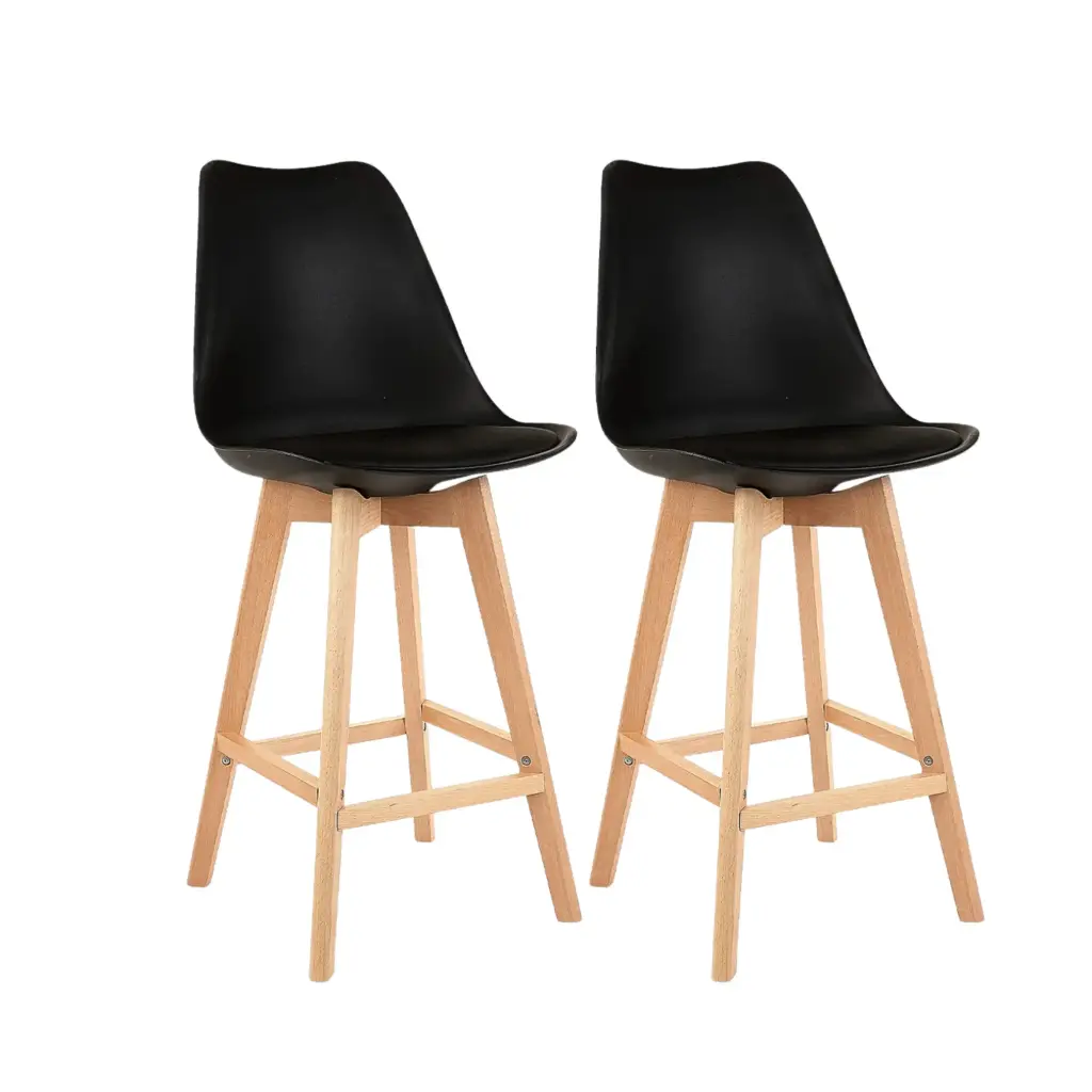 Banquetas Tulip negras x2