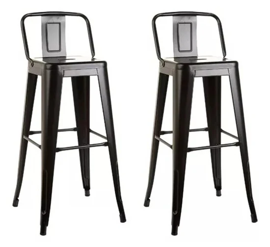 Set banquetas Tolix con respaldo