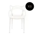 Silla Allegra blanca x 8 unidades