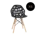 Silla Akron negra x 6 unidades