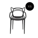 Silla Allegra negra x 6 unidades