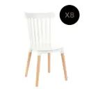 Silla Windsor blanca x 8 unidades