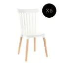 Silla Windsor blanca x 6 unidades