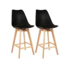Banquetas Tulip negras x2
